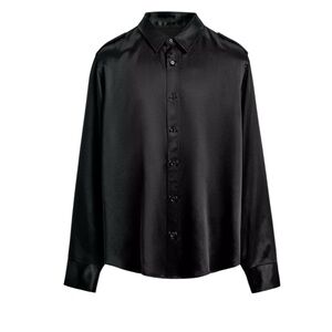 RELAXED FIT SATIN EFFECT SHIRT